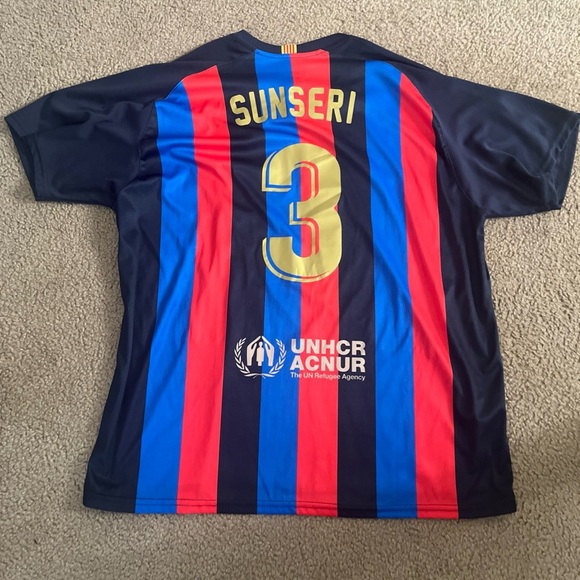 Barcelona 2023 Home Soccer Jersey Sunset #3 Mens Size 2XL - Picture 5 of 6